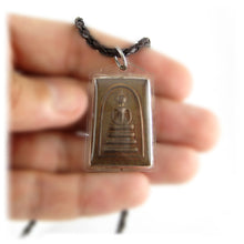 Thai Buddhist Unalome LP Pae and Phra Somdej Meditating Buddha Brass Amulet