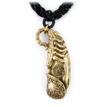 Thai Buddhist Palad Khik Scorpion Talisman, A Lucky Mojo Phallus Amulet, Brass