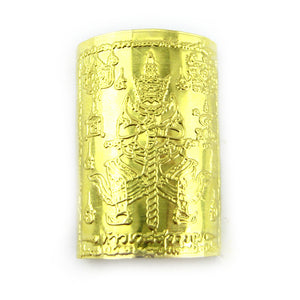 Thai Buddhist Takrut Scroll Amulet and Yaksha Protection Talisman