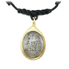 Buddhist Unalome Protection Amulet Thai Monk Meditation Medallion