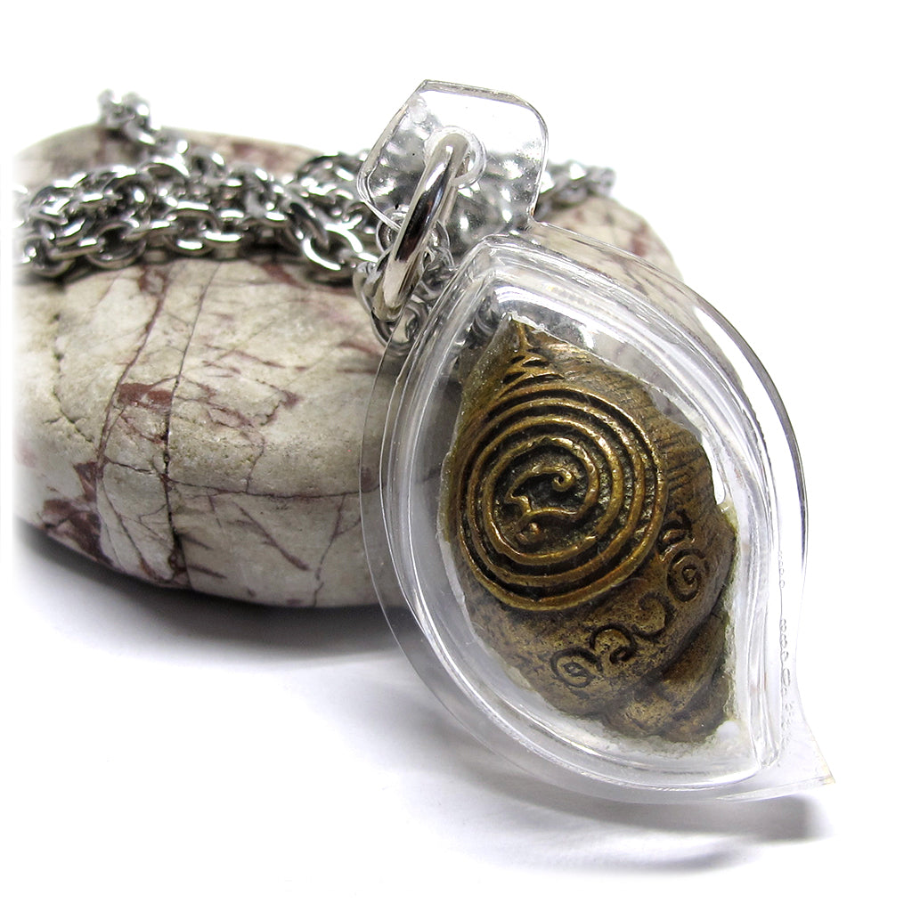 Good Shell Amulet Buddhist Monk Phra Uppha Khut Unalomewith Conch Shell Thai Protection ...