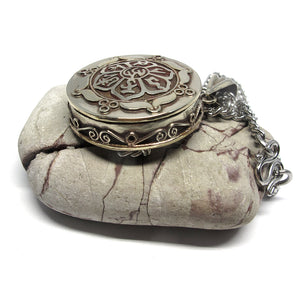 Om Prayer Mantra Ghau Box Pendant and Necklace Handmade in Nepal