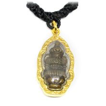 Ganesh The Hindu Elephant God in Lotus Om Meditation Amulet, Brass