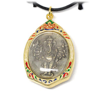 Ganesha The Hindu Elephant God in Vira Ganapati Om Meditation Amulet