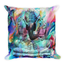 iBodhi Yoga and Ganesha 18" Square Pillow