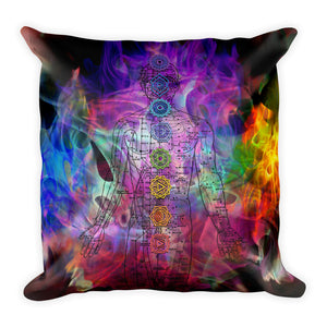 Chakras and Meridians on a Square Pillow