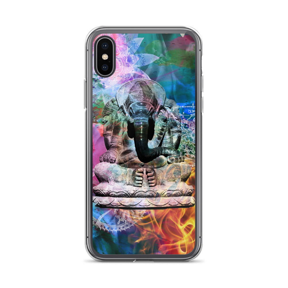 Ganesha with Sacred Geometry Mandalas iPhone Case