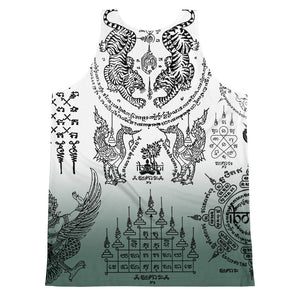 Covered With Sacred Thai Buddhist Tattoos Unisex Tank Top
