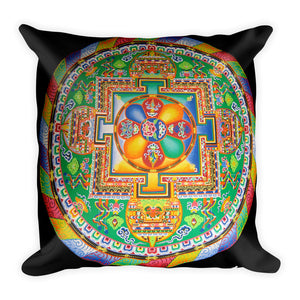 Sacred Geometry Sand Mandala 18" Square Pillow