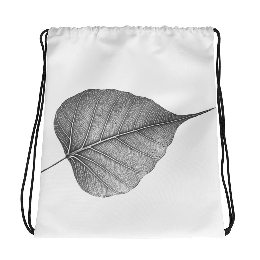Bodhi Tree Leaf Drawstring bag
