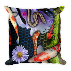 Crawling Creatures 18" Square Pillow